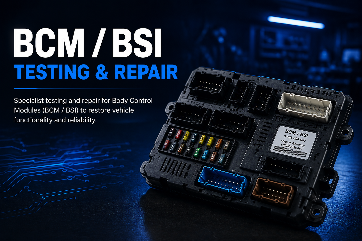 BCM and BSI Testing and Repair